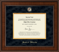 State of Illinois Presidential Masterpiece Certificate Frame in Madison