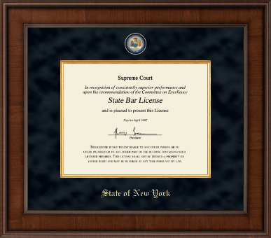 State of New York certificate frame - Presidential Masterpiece Certificate Frame in Madison