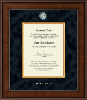 State of Texas Presidential Masterpiece Certificate Frame in Madison