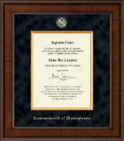 Commonwealth of Pennsylvania certificate frame - Presidential Masterpiece Certificate Frame in Madison