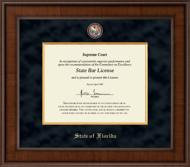 State of Florida certificate frame - Presidential Masterpiece Certificate Frame in Madison