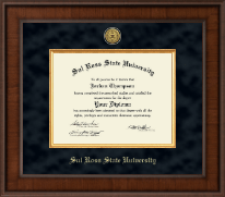 Sul Ross State University Presidential Gold Engraved Diploma Frame in Madison