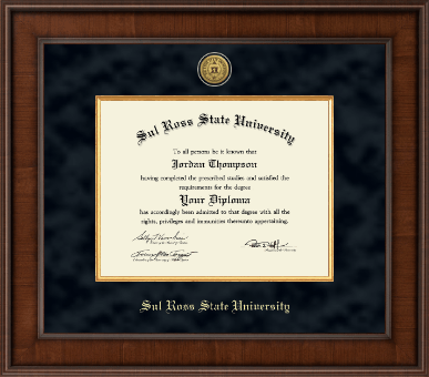 Sul Ross State University diploma frame - Presidential Gold Engraved Diploma Frame in Madison