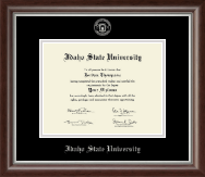 Idaho State University Silver Embossed Diploma Frame in Devonshire