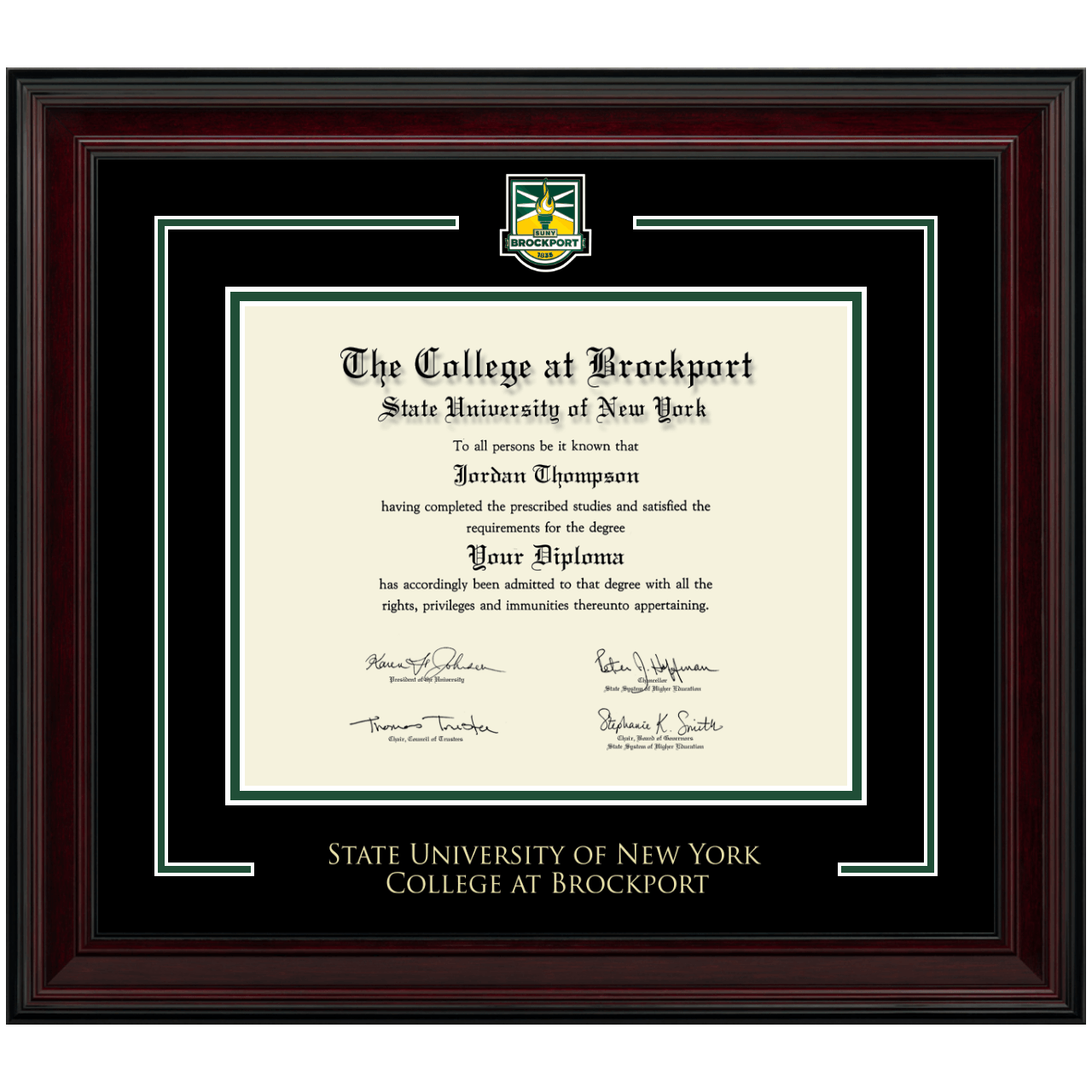 Showcase Edition Diploma Frame in Encore The State University of New