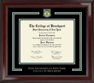 The State University of New York College at Brockport diploma frame - Showcase Edition Diploma Frame in Encore