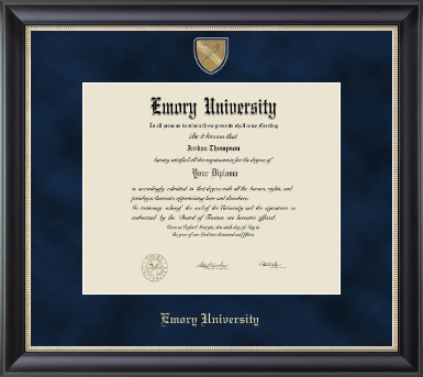 Emory University diploma frame - Regal Edition Diploma Frame in Noir