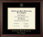 California State University Los Angeles Gold Embossed Diploma Frame in Studio