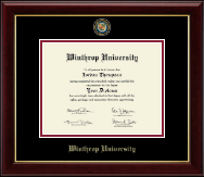 Winthrop University diploma frame - Masterpiece Medallion Diploma Frame in Gallery