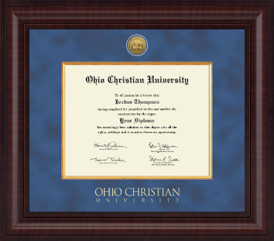 Ohio Christian University diploma frame - Presidential Gold Engraved Diploma Frame in Premier