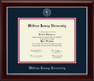 William Jessup University Silver Embossed Diploma Frame in Gallery Silver