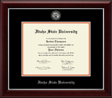 Idaho State University diploma frame - Masterpiece Medallion Diploma Frame in Gallery Silver