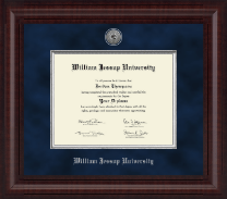 William Jessup University Presidential Silver Engraved Diploma Frame in Premier