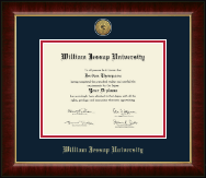 William Jessup University Gold Engraved Medallion Diploma Frame in Murano