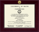 University of Maine Farmington Century Gold Engraved Diploma Frame in Cordova