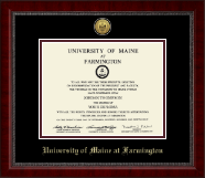 University of Maine Farmington Gold Engraved Medallion Diploma Frame in Sutton