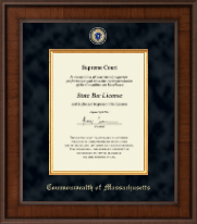 Commonwealth of Massachusetts Presidential Masterpiece Certificate Frame in Madison