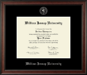 William Jessup University Silver Embossed Diploma Frame in Studio