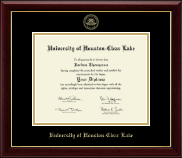 University of Houston-Clear Lake diploma frame - Gold Embossed Diploma Frame in Gallery