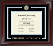 Simmons University Showcase Edition Diploma Frame in Encore