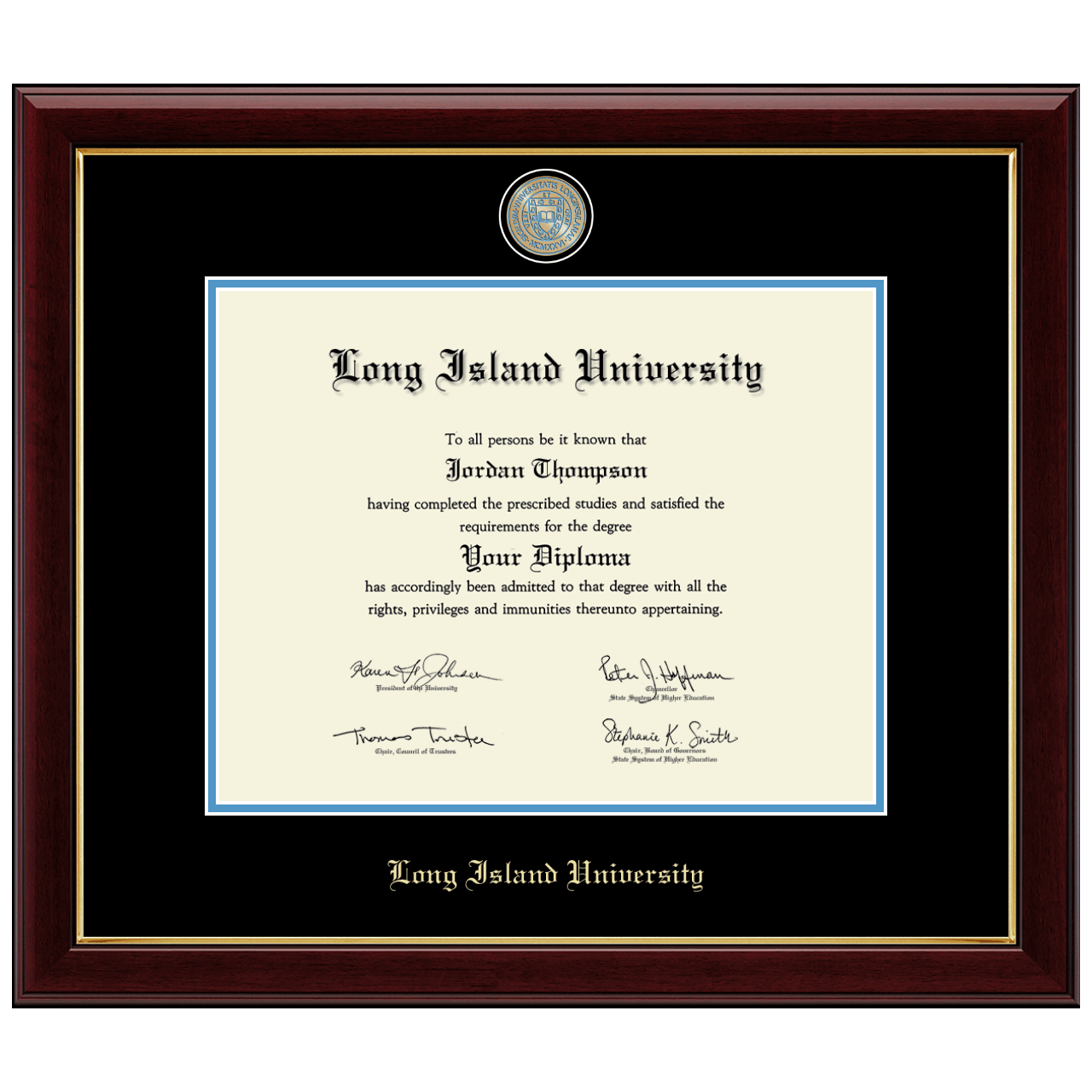 Masterpiece Medallion Diploma Frame in Gallery Long Island University
