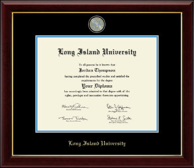 Long Island University Post diploma frame - Masterpiece Medallion Diploma Frame in Gallery