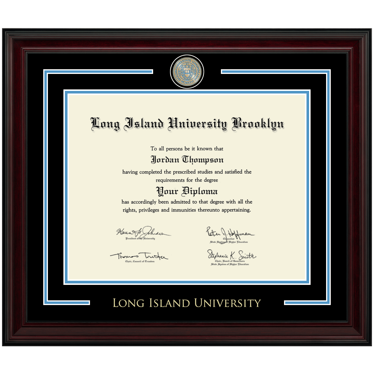 Showcase Edition Diploma Frame in Encore Long Island University Post