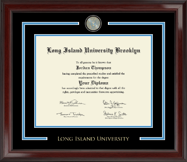 Long Island University Post diploma frame - Showcase Edition Diploma Frame in Encore
