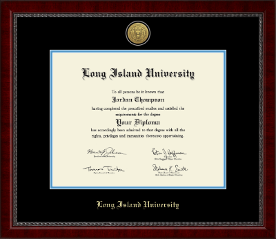 Long Island University Post diploma frame - Gold Engraved Medallion Diploma Frame in Sutton