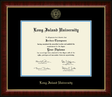 Long Island University Post diploma frame - Gold Embossed Diploma Frame in Murano