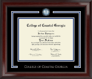 College of Coastal Georgia Showcase Edition Diploma Frame in Encore