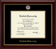 Linfield University diploma frame - Masterpiece Medallion Diploma Frame in Gallery