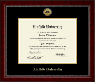 Linfield University diploma frame - Gold Engraved Medallion Diploma Frame in Sutton