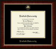 Linfield University Gold Embossed Diploma Frame in Murano