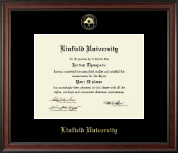Linfield University diploma frame - Gold Embossed Diploma Frame in Studio