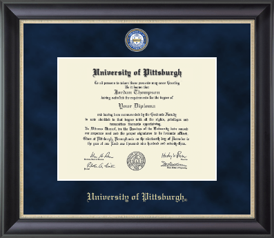 University of Pittsburgh at Bradford diploma frame - Regal Edition Diploma Frame in Noir
