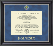 State University of New York Geneseo Regal Edition Diploma Frame in Noir