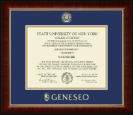 State University of New York Geneseo diploma frame - Gold Embossed Diploma Frame in Murano
