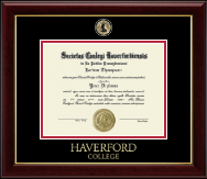 Haverford College Masterpiece Medallion Diploma Frame in Gallery