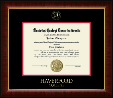 Haverford College diploma frame - Gold Embossed Diploma Frame in Murano