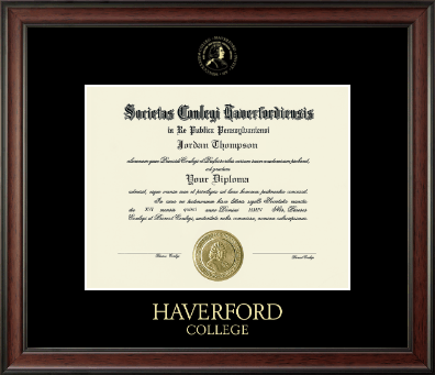 Haverford College diploma frame - Gold Embossed Diploma Frame in Studio