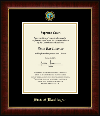 State of Washington certificate frame - Masterpiece Medallion Certificate Frame in Murano
