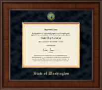 State of Washington Presidential Masterpiece Certificate Frame in Madison