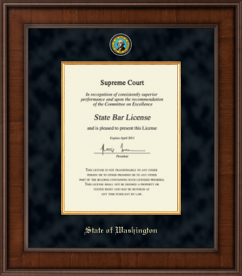 State of Washington certificate frame - Presidential Masterpiece Certificate Frame in Madison