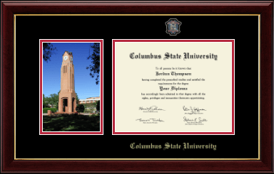 Columbus State University diploma frame - Campus Scene Masterpiece Medallion Diploma Frame in Gallery
