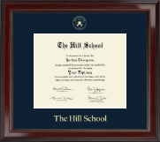 The Hill School Gold Embossed Diploma Frame in Encore