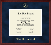 The Hill School Gold Embossed Diploma Frame in Camby