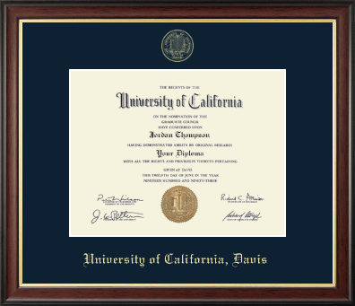 University of California Davis diploma frame - Gold Embossed Diploma Frame in Studio Gold