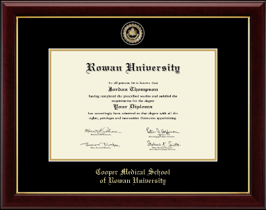 Rowan University diploma frame - Masterpiece Medallion Diploma Frame in Gallery