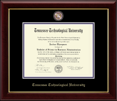 Tennessee Technological University diploma frame - Masterpiece Medallion Diploma Frame in Gallery